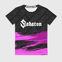Футболка женская Sabaton rock legends посередине, цвет: 3D-принт