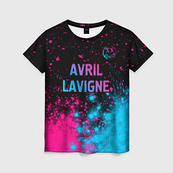 Футболка женская Avril Lavigne - neon gradient посередине, цвет: 3D-принт