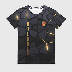Футболка женская Porsche - плиты с эффектом свечения, цвет: 3D-принт