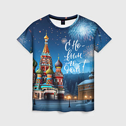 Женская футболка Москва новогодняя