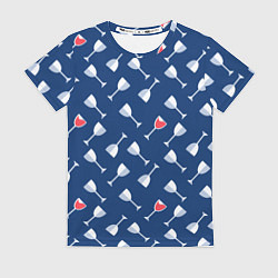 Женская футболка Бокальчик винишка