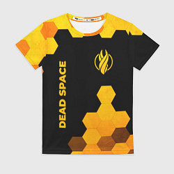 Футболка женская Dead Space - gold gradient вертикально, цвет: 3D-принт