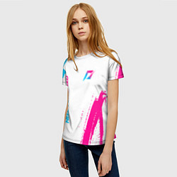 Футболка женская Need for Speed neon gradient style вертикально, цвет: 3D-принт — фото 2