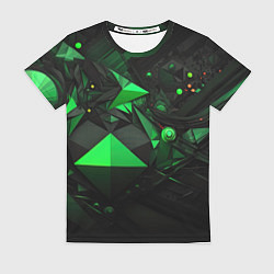 Женская футболка Абстрактный лабиринт зелени