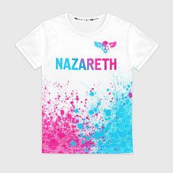 Футболка женская Nazareth neon gradient style посередине, цвет: 3D-принт