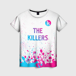 Футболка женская The Killers neon gradient style посередине, цвет: 3D-принт