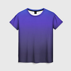 Футболка женская Градиент фиолетово голубой, цвет: 3D-принт