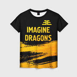 Футболка женская Imagine Dragons - gold gradient посередине, цвет: 3D-принт