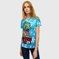 Футболка женская 2023 пережили встречайте 2024, цвет: 3D-принт — фото 2