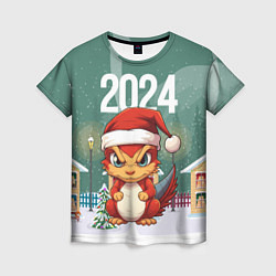 Женская футболка Хмурый дракон 2024