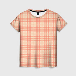 Женская футболка Шотландский персиковый