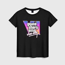 Футболка женская Gta 6 vice city logo, цвет: 3D-принт