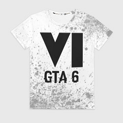 Футболка женская GTA 6 glitch на светлом фоне, цвет: 3D-принт