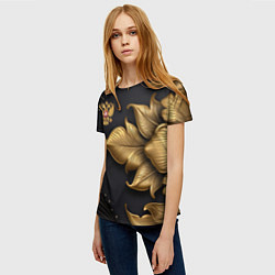 Футболка женская Золотой герб России, цвет: 3D-принт — фото 2