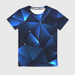 Женская футболка Синяя геометрическая абстракция