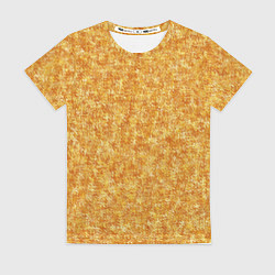 Футболка женская Текстура жёлто-золотой, цвет: 3D-принт