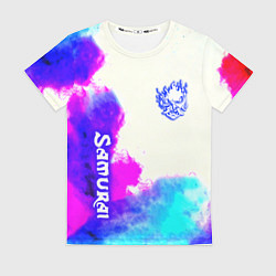 Футболка женская Samurai neon colors, цвет: 3D-принт