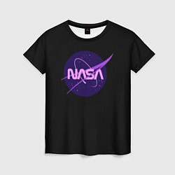 Футболка женская NASA neon space, цвет: 3D-принт