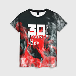 Футболка женская Seconds to mars fire, цвет: 3D-принт