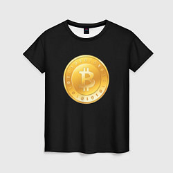Футболка женская Биткоин крипта, цвет: 3D-принт