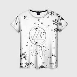 Футболка женская Linkin park текстура зима рок, цвет: 3D-принт
