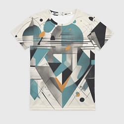 Женская футболка Три человека авангард