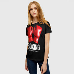 Футболка женская Boxing Champion, цвет: 3D-принт — фото 2