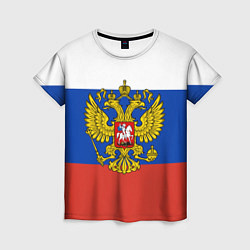 Футболка женская Флаг России с гербом, цвет: 3D-принт