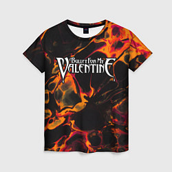 Футболка женская Bullet For My Valentine red lava, цвет: 3D-принт