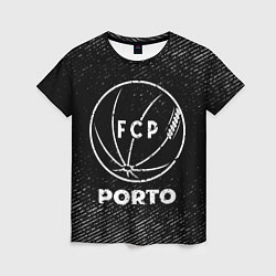 Футболка женская Porto с потертостями на темном фоне, цвет: 3D-принт