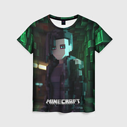 Футболка женская Minecraft matrix, цвет: 3D-принт