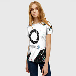 Футболка женская Portal 2 краски валв, цвет: 3D-принт — фото 2