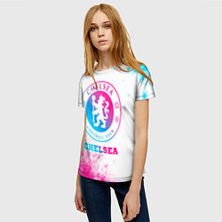 Футболка женская Chelsea neon gradient style, цвет: 3D-принт — фото 2