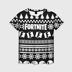 Женская футболка Fortnite epic games pattern