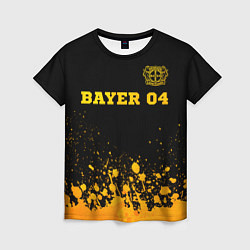 Футболка женская Bayer 04 - gold gradient посередине, цвет: 3D-принт
