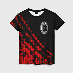 Футболка женская AC Milan sport grunge, цвет: 3D-принт