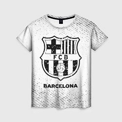 Футболка женская Barcelona с потертостями на светлом фоне, цвет: 3D-принт