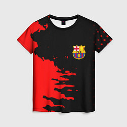 Футболка женская Barcelona краски спорт, цвет: 3D-принт