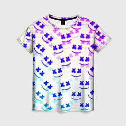 Футболка женская Marshmello pattern neon, цвет: 3D-принт