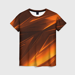 Футболка женская Geometry stripes orange, цвет: 3D-принт