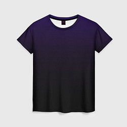 Футболка женская Фиолетово-чёрный тёмный градиент, цвет: 3D-принт