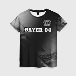 Футболка женская Bayer 04 sport на темном фоне посередине, цвет: 3D-принт