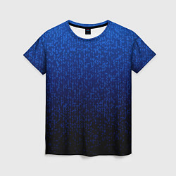 Футболка женская Градиент мелкая мозаика сине-чёрный, цвет: 3D-принт