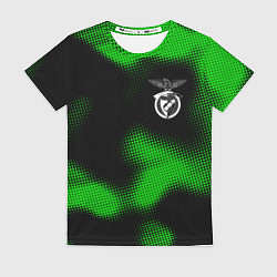 Футболка женская Benfica sport halftone, цвет: 3D-принт