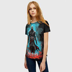 Футболка женская Assassins creed подводный город, цвет: 3D-принт — фото 2