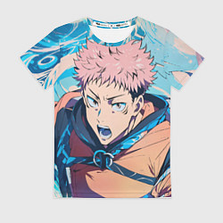 Футболка женская Юдзи Итадори из Jujutsu Kaisen, цвет: 3D-принт