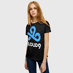 Футболка женская Cloud9 - esports logo, цвет: 3D-принт — фото 2