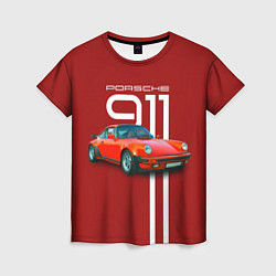 Женская футболка Порше спортивный немецкий автомобиль