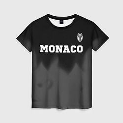 Футболка женская Monaco sport на темном фоне посередине, цвет: 3D-принт