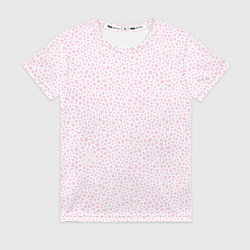 Женская футболка Светло-розовый паттерн маленькие пятна
